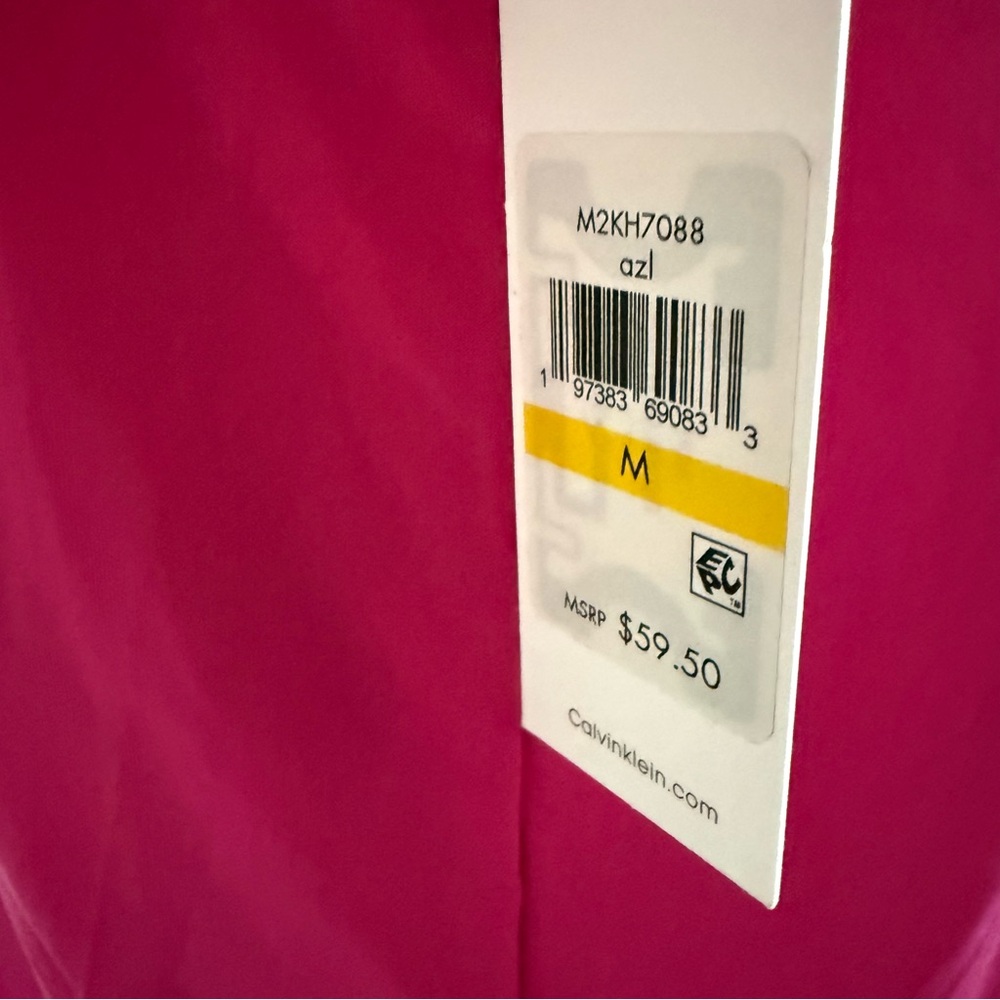 Calvin Klein Vibrant Pink Twist Blouse - Picture 11 of 12